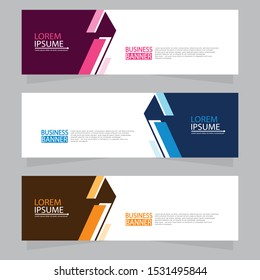 Vector abstract design web banner template. Web Design Elements - Header Design. Abstract geometric web banner template on grey background.Modern banner.