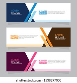 Vector abstract design web banner template. Web Design Elements - Header Design. Abstract geometric web banner template on grey background.Modern banner.