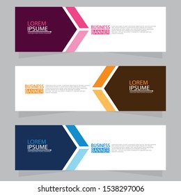 Vector abstract design web banner template. Web Design Elements - Header Design. Abstract geometric web banner template on grey background.Modern banner.