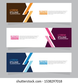 Vector abstract design web banner template. Web Design Elements - Header Design. Abstract geometric web banner template on grey background.Modern banner.