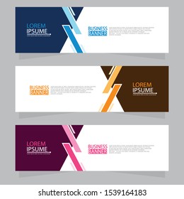 Vector abstract design web banner template. Web Design Elements - Header Design. Abstract geometric web banner template on grey background.Modern banner.