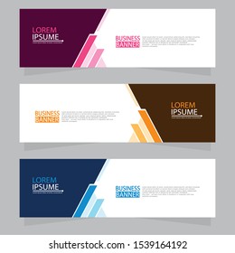 Vector abstract design web banner template. Web Design Elements - Header Design. Abstract geometric web banner template on grey background.Modern banner.