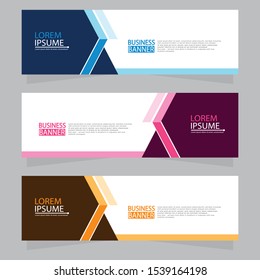 Vector abstract design web banner template. Web Design Elements - Header Design. Abstract geometric web banner template on grey background.Modern banner.