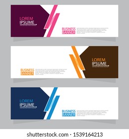 Vector abstract design web banner template. Web Design Elements - Header Design. Abstract geometric web banner template on grey background.Modern banner.