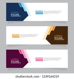 Vector abstract design web banner template. Web Design Elements - Header Design. Abstract geometric web banner template on grey background.Modern banner.