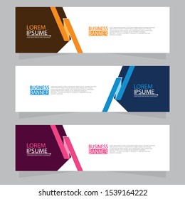 Vector abstract design web banner template. Web Design Elements - Header Design. Abstract geometric web banner template on grey background.Modern banner.