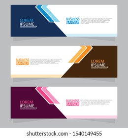 Vector abstract design web banner template. Web Design Elements - Header Design. Abstract geometric web banner template on grey background. 