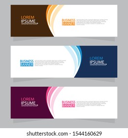 Vector abstract design web banner template. Web Design Elements - Header Design. Abstract geometric web banner template on grey background.Modern banner.