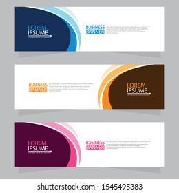 Vector abstract design web banner template. Web Design Elements - Header Design. Abstract geometric web banner template on grey background.Modern banner.