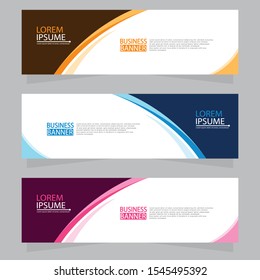 Vector abstract design web banner template. Web Design Elements - Header Design. Abstract geometric web banner template on grey background.Modern banner.