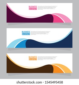 Vector abstract design web banner template. Web Design Elements - Header Design. Abstract geometric web banner template on grey background.Modern banner.