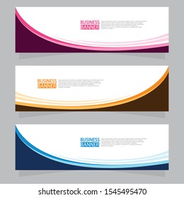 Vector abstract design web banner template. Web Design Elements - Header Design. Abstract geometric web banner template on grey background.Modern banner.
