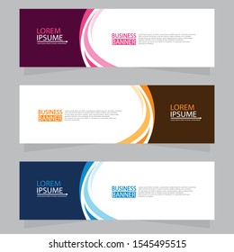 Vector abstract design web banner template. Web Design Elements - Header Design. Abstract geometric web banner template on grey background.Modern banner.