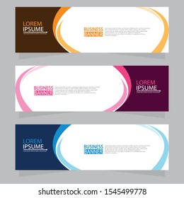 Vector abstract design web banner template. Web Design Elements - Header Design. Abstract geometric web banner template on grey background.Modern banner.