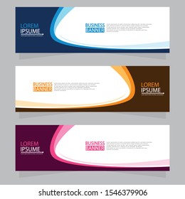 Vector abstract design web banner template. Web Design Elements - Header Design. Abstract geometric web banner template on grey background.Modern banner.