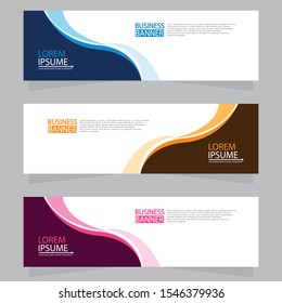 Vector abstract design web banner template. Web Design Elements - Header Design. Abstract geometric web banner template on grey background.Modern banner.