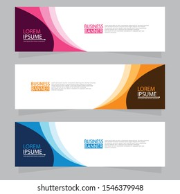 Vector abstract design web banner template. Web Design Elements - Header Design. Abstract geometric web banner template on grey background.Modern banner.