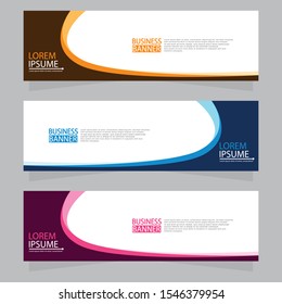 Vector abstract design web banner template. Web Design Elements - Header Design. Abstract geometric web banner template on grey background.Modern banner.