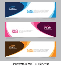 Vector abstract design web banner template. Web Design Elements - Header Design. Abstract geometric web banner template on grey background.Modern banner.