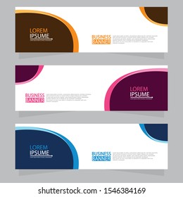 Vector abstract design web banner template. Web Design Elements - Header Design. Abstract geometric web banner template on grey background.Modern banner.