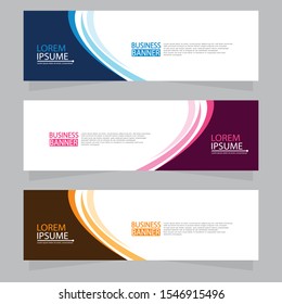 Vector abstract design web banner template.Abstract geometric web banner template on grey background.Modern banner.