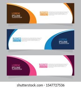 Vector abstract design web banner template. Web Design Elements - Header Design. Abstract geometric web banner template on grey background.Modern banner.