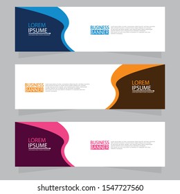 Vector abstract design web banner template. Web Design Elements - Header Design. Abstract geometric web banner template on grey background.Modern banner.