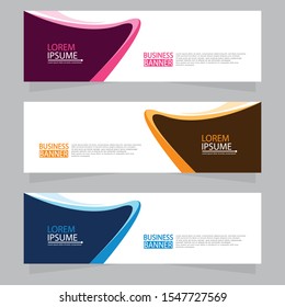 Vector abstract design web banner template. Web Design Elements - Header Design. Abstract geometric web banner template on grey background.Modern banner.