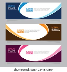 Vector abstract design web banner template. Web Design Elements - Header Design. Abstract geometric web banner template on grey background.Modern banner.