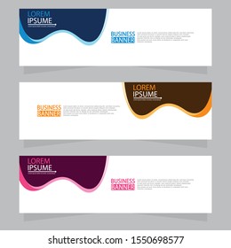 Vector abstract design web banner template. Web Design Elements - Header Design. Abstract geometric web banner template on grey background.Modern banner.