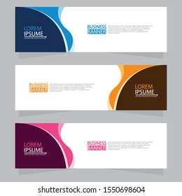 Vector abstract design web banner template. Web Design Elements - Header Design. Abstract geometric web banner template on grey background.Modern banner.