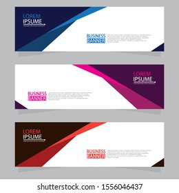 Vector abstract design web banner template. Web Design Elements - Header Design. Abstract geometric web banner template on grey background.Modern banner.