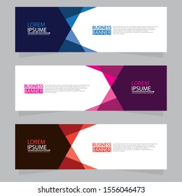 Vector abstract design web banner template. Web Design Elements - Header Design. Abstract geometric web banner template on grey background.Modern banner.