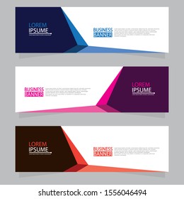 Vector abstract design web banner template. Web Design Elements - Header Design. Abstract geometric web banner template on grey background.Modern banner.