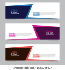 Vector abstract design web banner template. Web Design Elements - Header Design. Abstract geometric web banner template on grey background.Modern banner.
