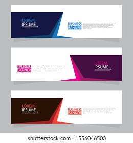 Vector abstract design web banner template. Web Design Elements - Header Design. Abstract geometric web banner template on grey background.Modern banner.