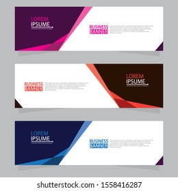 Vector abstract design web banner template. Web Design Elements - Header Design. Abstract geometric web banner template on grey background.Modern banner.