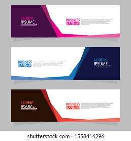 Vector abstract design web banner template. Web Design Elements - Header Design. Abstract geometric web banner template on grey background.Modern banner.