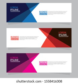 Vector abstract design web banner template. Web Design Elements - Header Design. Abstract geometric web banner template on grey background.Modern banner.
