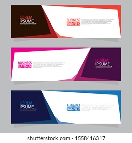 Vector abstract design web banner template. Web Design Elements - Header Design. Abstract geometric web banner template on grey background.Modern banner.