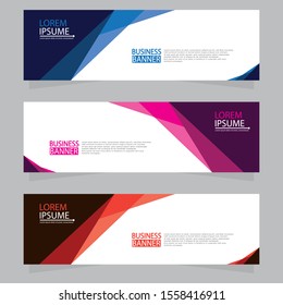 Vector abstract design web banner template. Web Design Elements - Header Design. Abstract geometric web banner template on grey background.Modern banner.