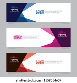 Vector abstract design web banner template. Web Design Elements - Header Design. Abstract geometric web banner template on grey background.Modern banner.