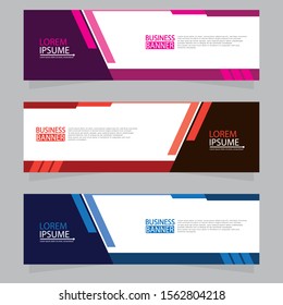 Vector abstract design web banner template. Web Design Elements - Header Design. Abstract geometric web banner template on grey background.Modern banner.
