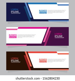 Vector abstract design web banner template. Web Design Elements - Header Design. Abstract geometric web banner template on grey background.Modern banner.