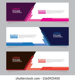 Vector abstract design web banner template. Web Design Elements - Header Design. Abstract geometric web banner template on grey background.Modern banner.