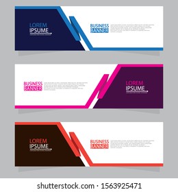 Vector abstract design web banner template. Web Design Elements - Header Design. Abstract geometric web banner template on grey background.Modern banner.