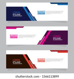 Vector abstract design web banner template. Web Design Elements - Header Design. Abstract geometric web banner template on grey background.Modern banner.