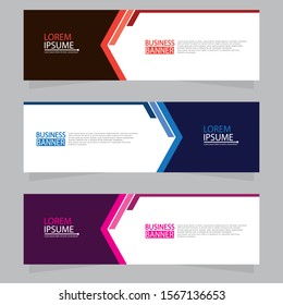 Vector abstract design web banner template. Web Design Elements - Header Design. Abstract geometric web banner template on grey background.Modern banner.