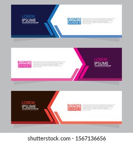Vector abstract design web banner template. Web Design Elements - Header Design. Abstract geometric web banner template on grey background.Modern banner.