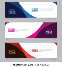 Vector abstract design web banner template. Web Design Elements - Header Design. Abstract geometric web banner template on grey background.Modern banner.
